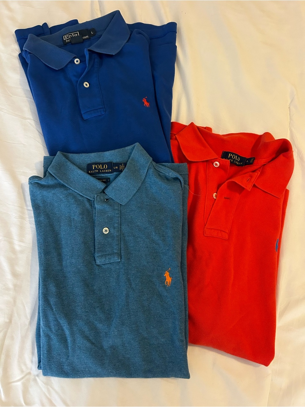Ralph Lauren Men’s Polo Pack - Royal Blue, Light Blue, Red